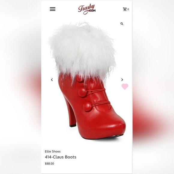 Ellie 4" Womens Bootie With Faux Fur 414/CLAUS/RED - Picture 11 of 11